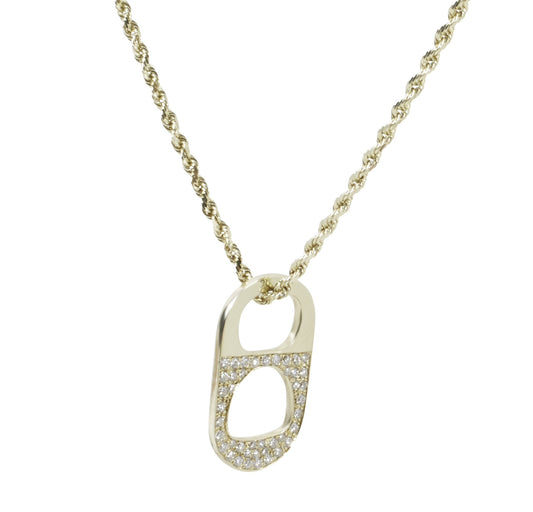 "CAN TOP" 50/50 pendant with 2.5mm chain